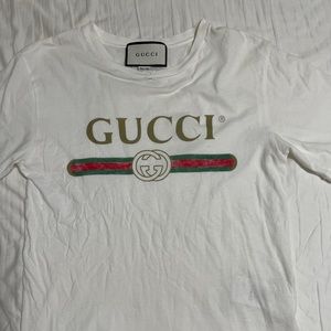 SOLD Gucci Distressed Logo Tee
